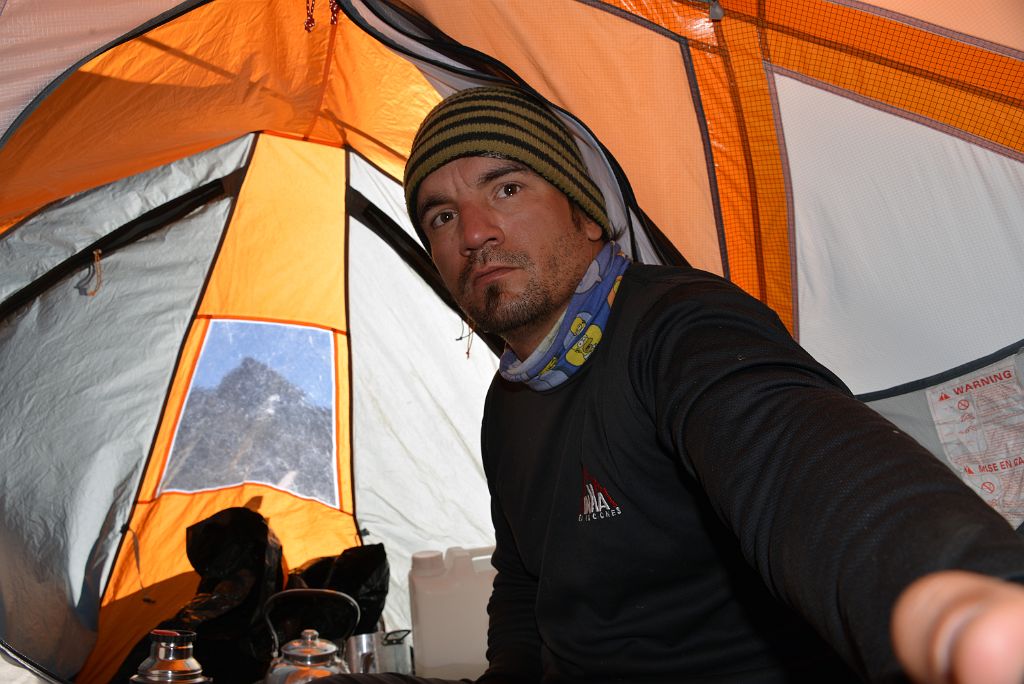 34 Inka Expediciones Guide Agustin Aramayo Making Breakfast In Our Tent At Aconcagua Camp 2